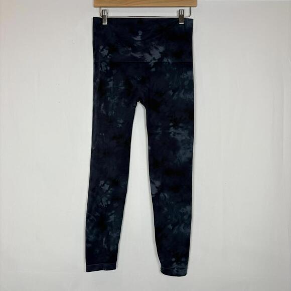 SPANX Look at me Know Dark Blue Marble Space Dyed Compression Leggings Size: 1X - Picture 2 of 6